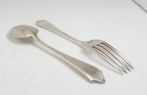 CASED SPOON FORK SILVER CHRISTENING SET BIRMINGHAM 1941 - ADDITIONAL PHOTO 3