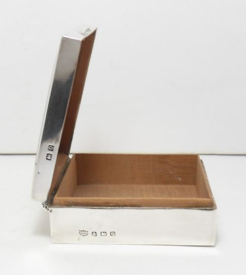 FINE SQUARE SILVER BOX BIRMINGHAM 1938 - ADDITIONAL PHOTO 4