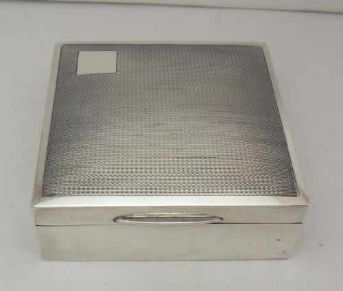 FINE SQUARE SILVER BOX BIRMINGHAM 1938 - ADDITIONAL PHOTO 6