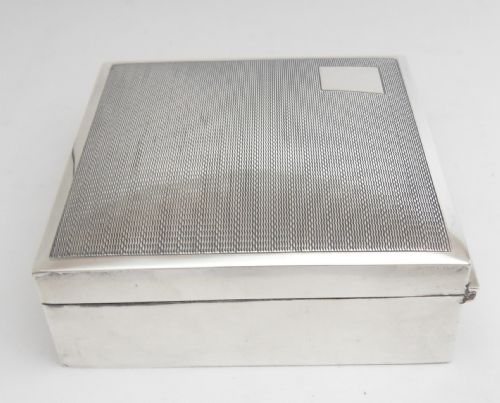 FINE SQUARE SILVER BOX BIRMINGHAM 1938 - ADDITIONAL PHOTO 7