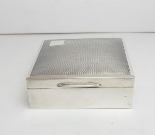 FINE SQUARE SILVER BOX BIRMINGHAM 1938 - ADDITIONAL PHOTO 8