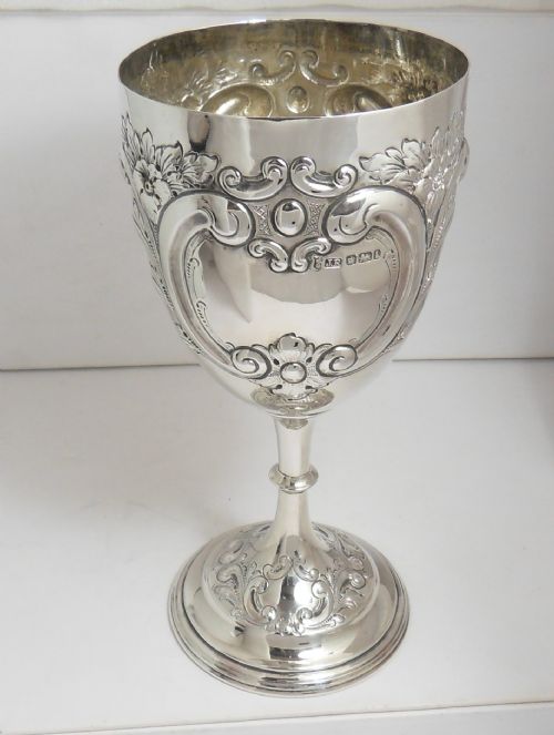 EDWARDIAN SILVER CHALICE GOBLET BIRMINGHAM 1903 - ADDITIONAL PHOTO 2