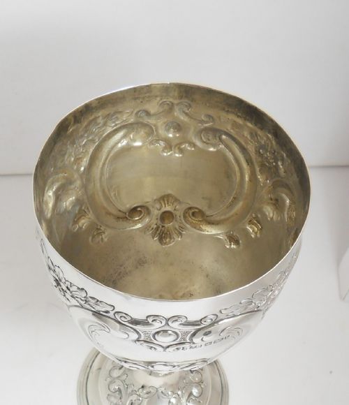 EDWARDIAN SILVER CHALICE GOBLET BIRMINGHAM 1903 - ADDITIONAL PHOTO 3