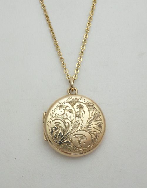 vintage 9ct gold locket chain chester 1958 - CATEGORY: ANTIQUE JEWELLERY - DATED 1960