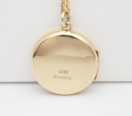 VINTAGE 9CT GOLD LOCKET CHAIN CHESTER 1958 - ADDITIONAL PHOTO 2