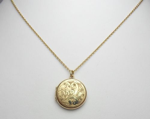 VINTAGE 9CT GOLD LOCKET CHAIN CHESTER 1958 - ADDITIONAL PHOTO 3