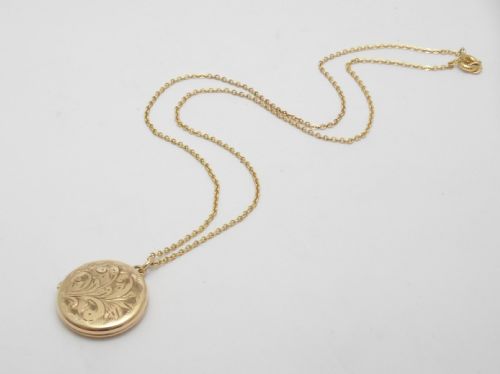 VINTAGE 9CT GOLD LOCKET CHAIN CHESTER 1958 - ADDITIONAL PHOTO 5