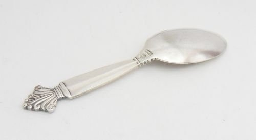 VINTAGE SILVER GEORG JENSEN CADDY SPOON DENMARK 1951 - ADDITIONAL PHOTO 1