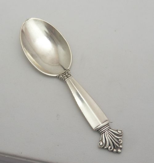 VINTAGE SILVER GEORG JENSEN CADDY SPOON DENMARK 1951 - ADDITIONAL PHOTO 2