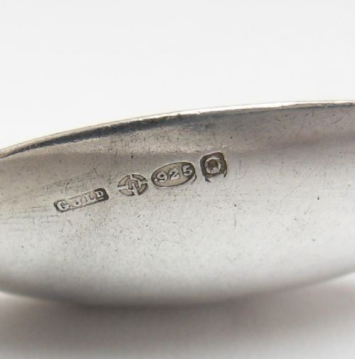 VINTAGE SILVER GEORG JENSEN CADDY SPOON DENMARK 1951 - ADDITIONAL PHOTO 4