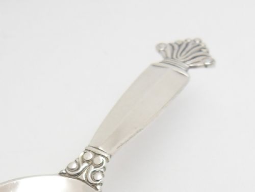 VINTAGE SILVER GEORG JENSEN CADDY SPOON DENMARK 1951 - ADDITIONAL PHOTO 6