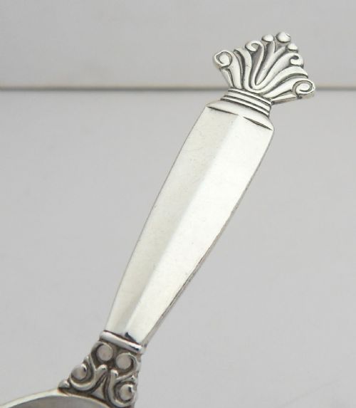 VINTAGE SILVER GEORG JENSEN CADDY SPOON DENMARK 1951 - ADDITIONAL PHOTO 8