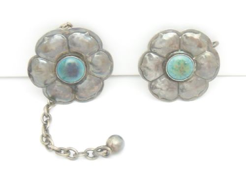 arts crafts cloak clasp ruskin enamel stones birmingham 1904 - CATEGORY: ANTIQUE JEWELLERY - DATED EDWARDIAN