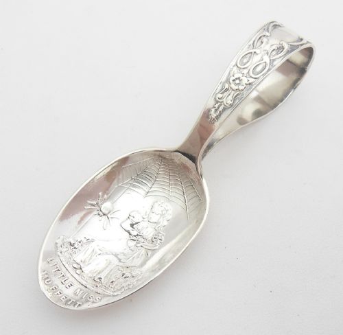 cased silver' little miss muffett' spoon birmingham 1904 - CATEGORY: ANTIQUE SILVER - DATED EDWARDIAN