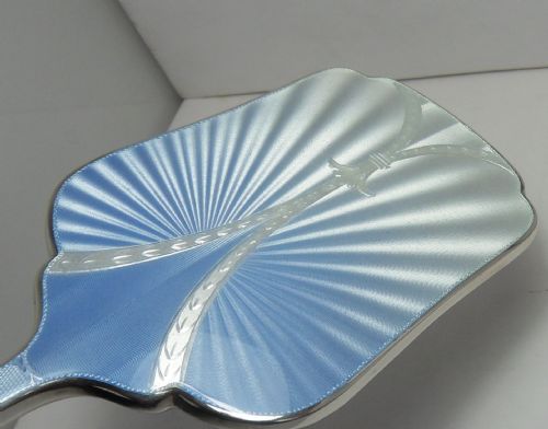 SILVER GUILLOCHE ENAMEL MIRROR BIRMINGHAM 1939 - ADDITIONAL PHOTO 9