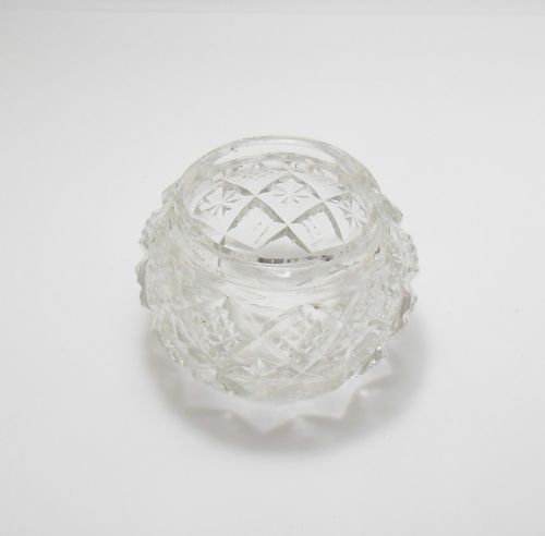AGATE SET SILVER CUT GLASS POT BIRMINGHAM 1906 - ADDITIONAL PHOTO 7