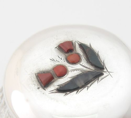 AGATE SET SILVER CUT GLASS POT BIRMINGHAM 1906 - ADDITIONAL PHOTO 8