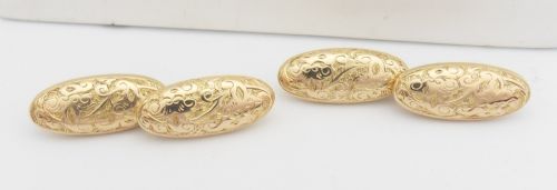 exquisite victorian 10ct gold cufflinks - CATEGORY: ANTIQUE JEWELLERY - DATED VICTORIAN