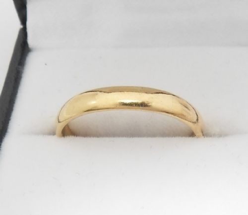 22CT GOLD BAND RING LONDON 1923 SIZE Q - ADDITIONAL PHOTO 1