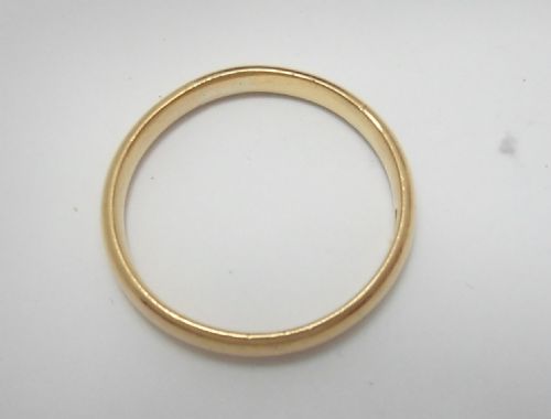 22CT GOLD BAND RING LONDON 1923 SIZE Q - ADDITIONAL PHOTO 4