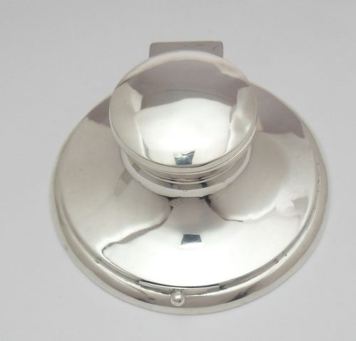 SILVER INKWELL WITH STAMP DRAWER BIRMINGHAM 1907 - ADDITIONAL PHOTO 1
