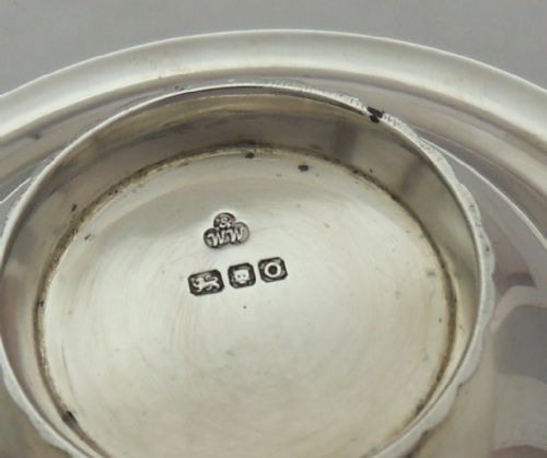 FINE STYLISH SILVER FOOTED BOWL LONDON 1949 - ADDITIONAL PHOTO 2