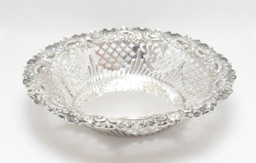 VICTORIAN SILVER BON BON DISH SHEFFIELD 1894 - ADDITIONAL PHOTO 1
