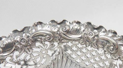 VICTORIAN SILVER BON BON DISH SHEFFIELD 1894 - ADDITIONAL PHOTO 5
