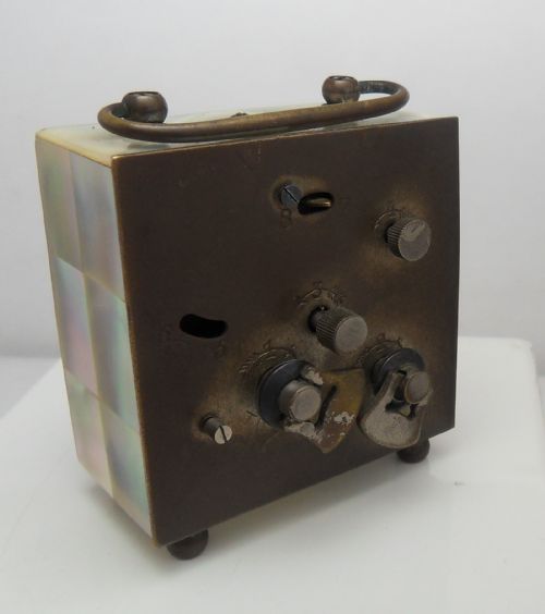 ART DECO BRASS MOTHER OF PEARL CARRIAGE CLOCK - ADDITIONAL PHOTO 2