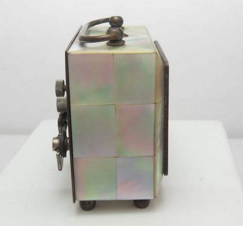 ART DECO BRASS MOTHER OF PEARL CARRIAGE CLOCK - ADDITIONAL PHOTO 3