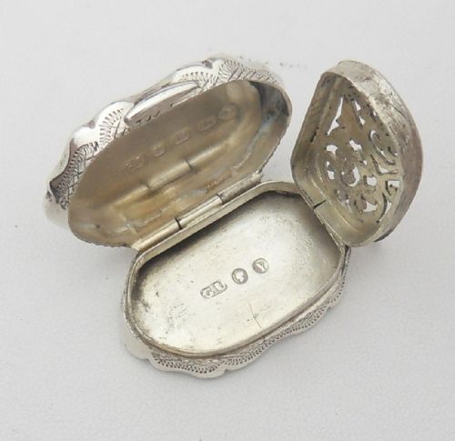 SILVER VINAIGRETTE BY GEORGE UNITE BIRMINGHAM 1873 - ADDITIONAL PHOTO 3