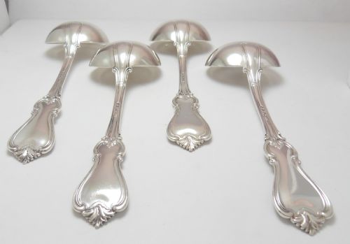 rare set of 4 silver ladles london 1855 by elizabeth eaton - CATEGORY: ANTIQUE SILVER - DATED VICTORIAN