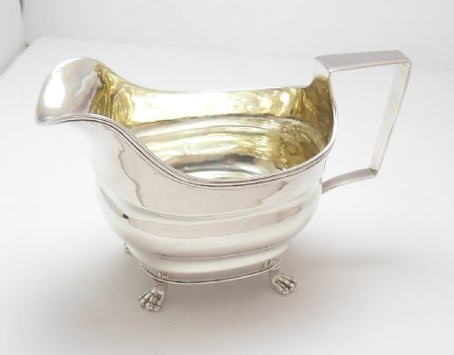 superb georgian silver cream jug london 1809 - CATEGORY: ANTIQUE SILVER - DATED GEORGIAN