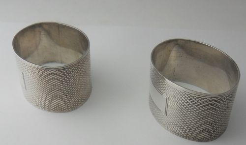 PAIR OF OVAL NAPKIN RINGS BIRMINGHAM 1944 - ADDITIONAL PHOTO 2