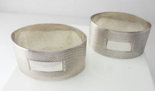 PAIR OF OVAL NAPKIN RINGS BIRMINGHAM 1944 - ADDITIONAL PHOTO 5