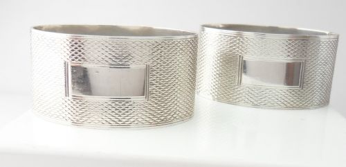 PAIR OF OVAL NAPKIN RINGS BIRMINGHAM 1944 - ADDITIONAL PHOTO 6