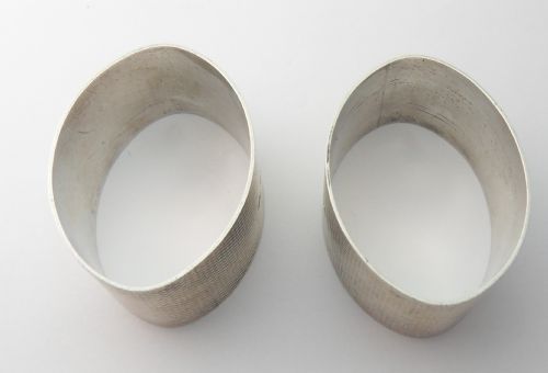 PAIR OF OVAL NAPKIN RINGS BIRMINGHAM 1944 - ADDITIONAL PHOTO 7