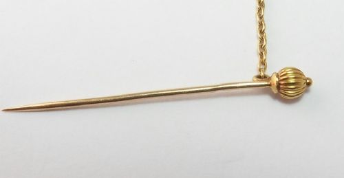 RARE VICTORIAN 18CT GOLD TESTED DOUBLE CLOAK PINS - ADDITIONAL PHOTO 1