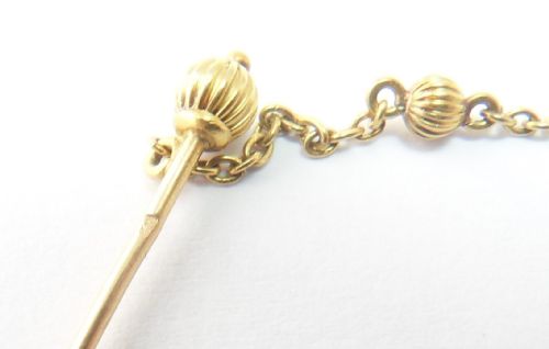 RARE VICTORIAN 18CT GOLD TESTED DOUBLE CLOAK PINS - ADDITIONAL PHOTO 3