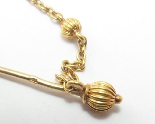 RARE VICTORIAN 18CT GOLD TESTED DOUBLE CLOAK PINS - ADDITIONAL PHOTO 6