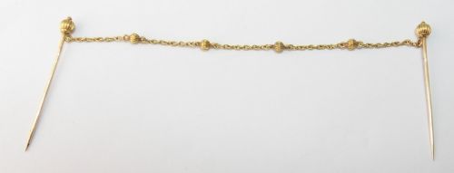 RARE VICTORIAN 18CT GOLD TESTED DOUBLE CLOAK PINS - ADDITIONAL PHOTO 7