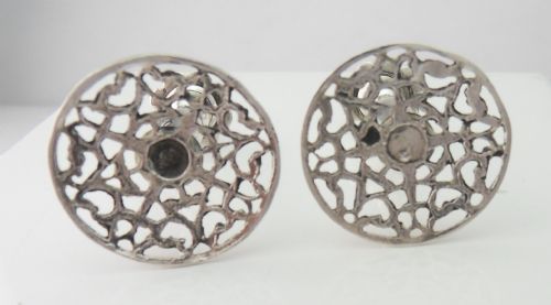 PAIR OF SILVER MINIATURE CANDLESTICK BY W COMYNS 1891 - ADDITIONAL PHOTO 4