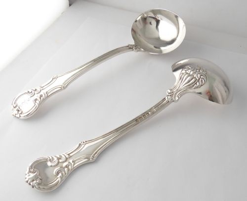 FINE PAIR OF EARLY VICTORIAN SILVER LADLES LONDON 1841 - ADDITIONAL PHOTO 8