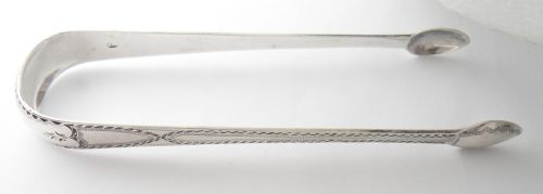 SUPERB GEORGIAN SILVER SUGAR TONGS LONDON 1793 - ADDITIONAL PHOTO 1
