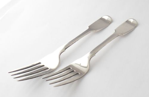 PAIR OF SMALL SILVER FORKS SHEFFIELD 1836 BY PATRICK LEONARD - ADDITIONAL PHOTO 7