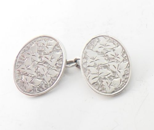 HANDSOME VICTORIAN SILVER CUFFLINKS BIRMINGHAM 1894 - ADDITIONAL PHOTO 7