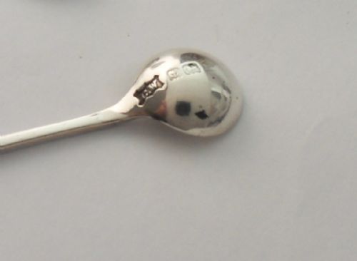 HANDSOME CASED SET OF SALTS SPOONS BIRMINGHAM 1908 - ADDITIONAL PHOTO 5