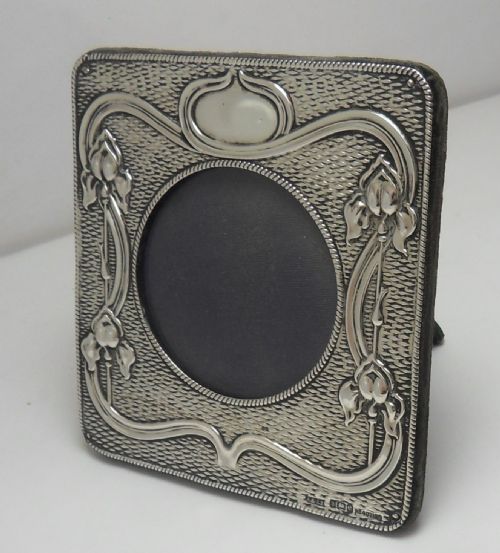 SUPERB ART NOUVEAU SILVER PHOTO FRAME BY AJ ZIMMERMAN - ADDITIONAL PHOTO 2
