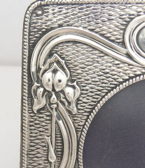 SUPERB ART NOUVEAU SILVER PHOTO FRAME BY AJ ZIMMERMAN - ADDITIONAL PHOTO 5