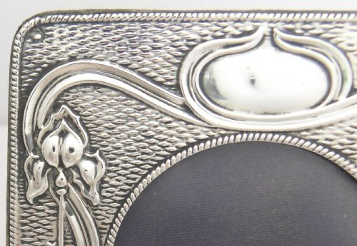 SUPERB ART NOUVEAU SILVER PHOTO FRAME BY AJ ZIMMERMAN - ADDITIONAL PHOTO 7